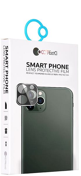 Kamera védő fólia COTEetCI kameravédő üvegfólia Apple iPhone 12 Pro 6,1'' készülékhez, kék ...