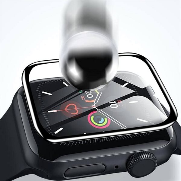 Schutzglas COTEetCI 4D Vollflächig verklebtes Schutzglas mit schwarzem Rand für Apple Watch 7 41 mm Mermale/Technologie