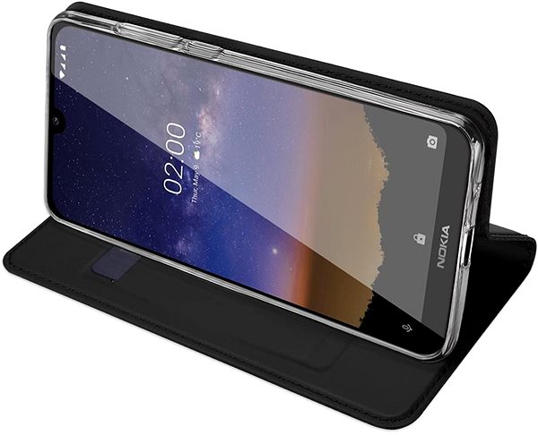 Puzdro na mobil DUX DUCIS Skin Pro knižkové kožené puzdro na Nokia 2.2, čierne ...