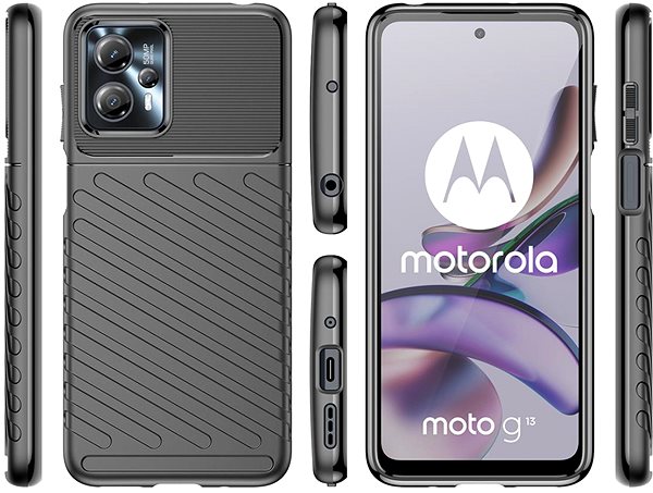 Kryt na mobil MG Thunder kryt na Motorola Moto G13, čierny ...