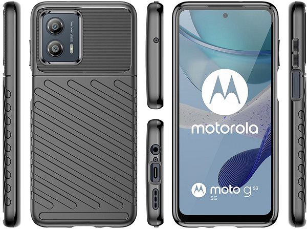 Kryt na mobil MG Thunder kryt na Motorola Moto G53, čierny ...
