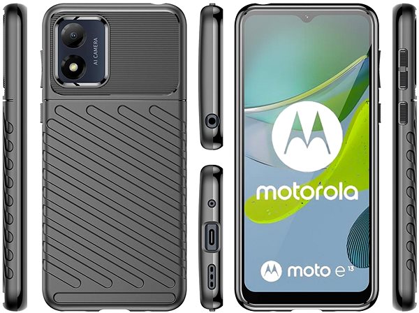 Kryt na mobil MG Thunder kryt na Motorola Moto E13, čierny ...