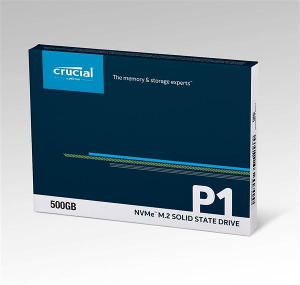 SSD-Festplatte Crucial P1 M.2 2280 SSD 500GB Verpackung/Box