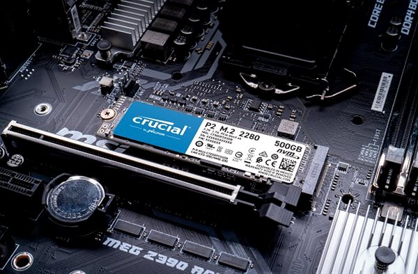 SSD meghajtó Crucial P2 250GB Csatlakozási lehetőségek (portok)