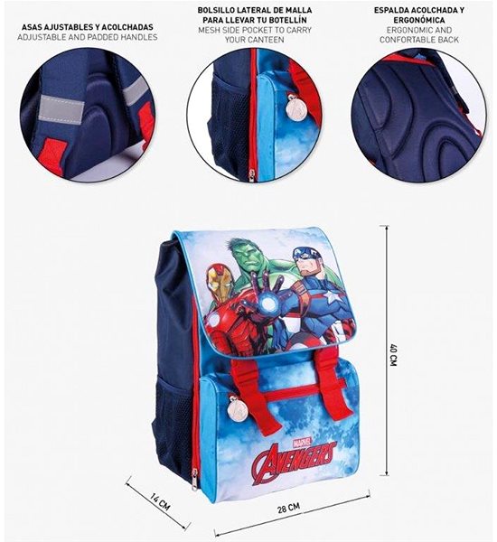 School backpack CERDÁ GROUP Marvel Avengers: Heroes with buckles .
