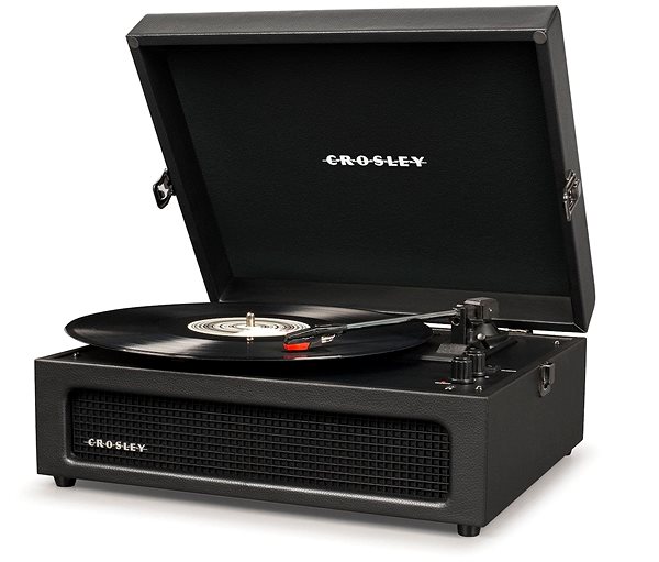 Turntable Crosley Voyager - Black Lateral view