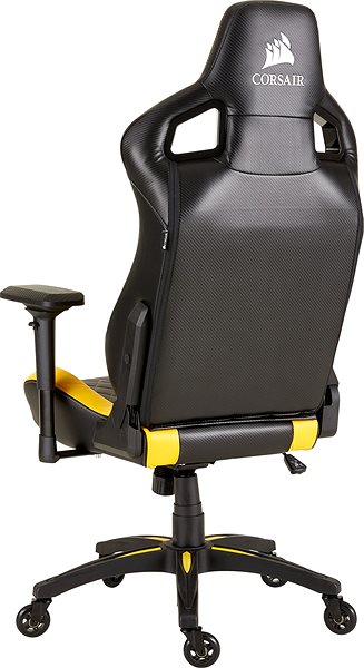 Herná stolička Corsair T1 2018, čierno-žltá Zadná strana