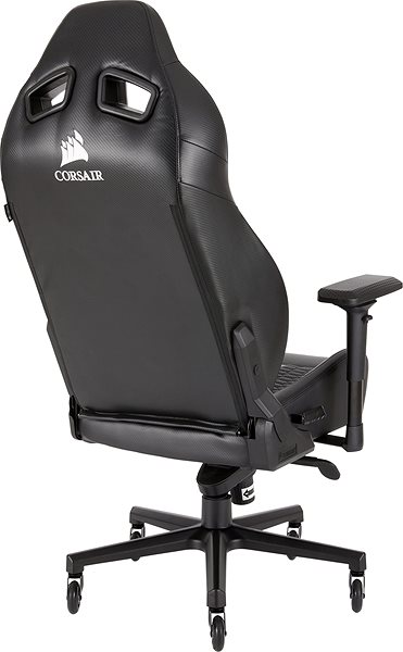 Gaming-Stuhl Corsair T2 2018, schwarz-schwarz Rückseite