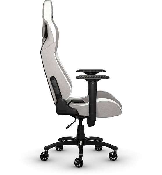 Gamer szék Corsair T3 RUSH, szürke-fehér Oldalnézet