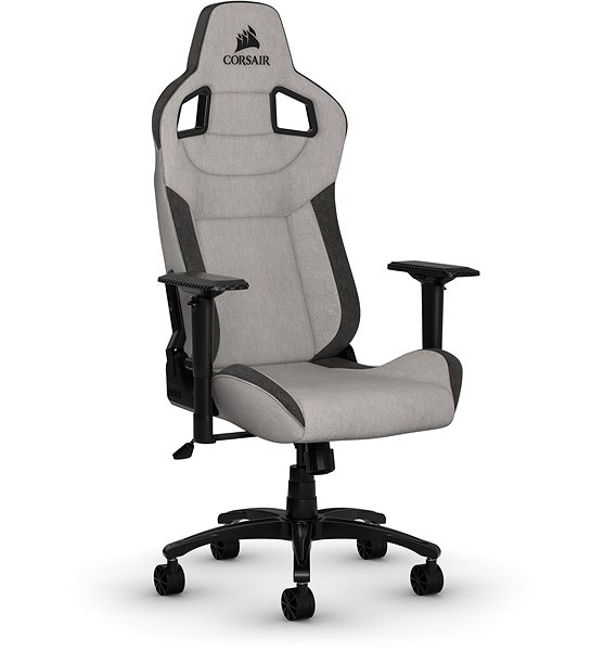 Gamer szék Corsair T3 RUSH, szürke-fekete Oldalnézet