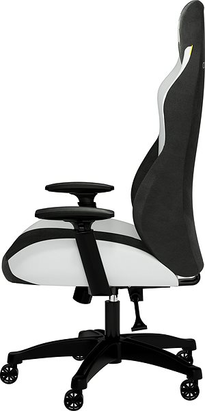 Gamer szék Corsair TC70 REMIX Relaxed Fit, fehér Oldalnézet