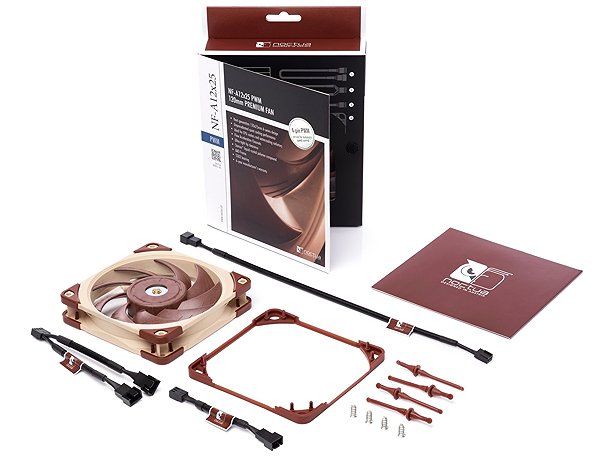 PC Fan Noctua NF-A12x25-PWM Package content
