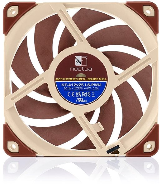 PC Fan Noctua NF-A12x25 LS PWM Back page