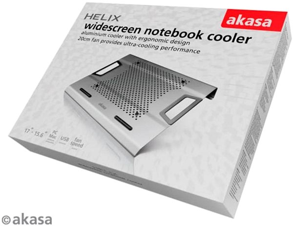 Laptop hűtő AKASA Helix - ezüst ...