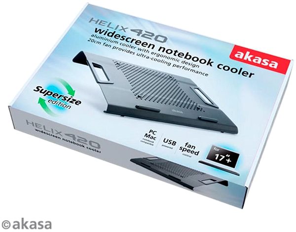 Laptop hűtő AKASA Helix 420 - fekete ...