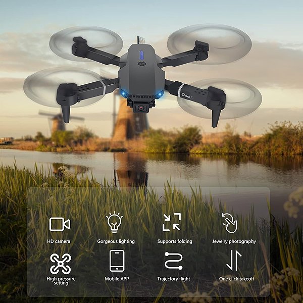 ZoeyZoey Drone 1080P HD drone with camera, foldable RC quadcopter .