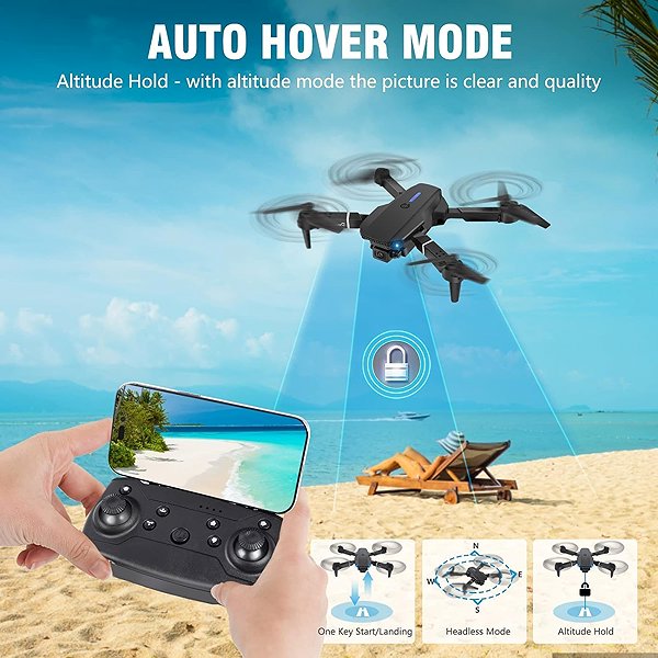 ZoeyZoey Drone 1080P HD drone with camera, foldable RC quadcopter .