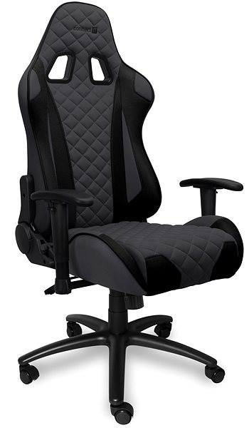 Gaming Chair CONNECT IT Monaco Pro CGC-1200-GY, Gray Lateral view