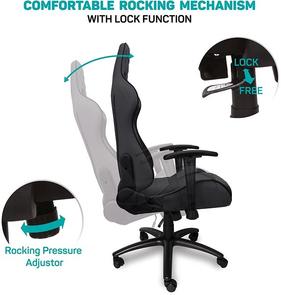 Gaming Chair CONNECT IT Monaco Pro CGC-1200-GY, Gray Features/technology