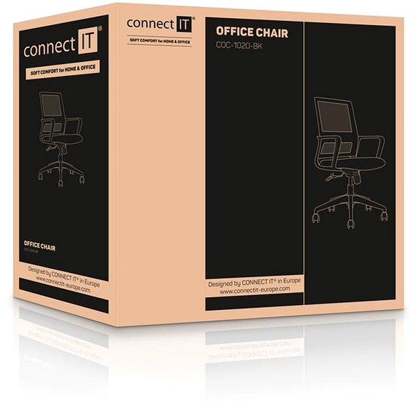 Irodaszék CONNECT IT ForHealth AlfaPro, fekete Csomagolás/doboz