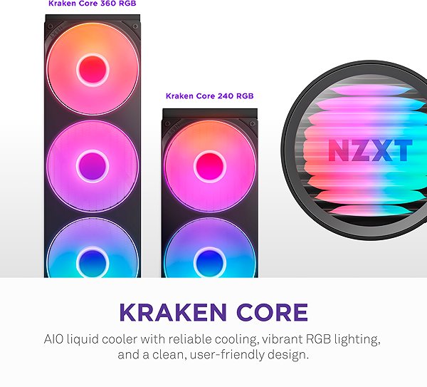 Water Cooling NZXT KRAKEN CORE RGB 360 Black ...