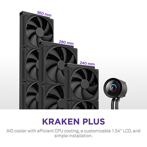 Water Cooling NZXT KRAKEN PLUS 280 Black ...