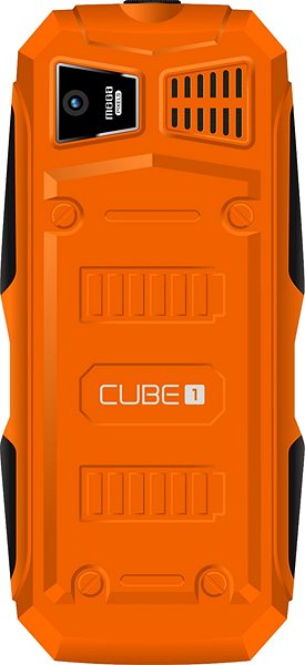 Mobiltelefon CUBE1 X100 narancssárga Hátoldal