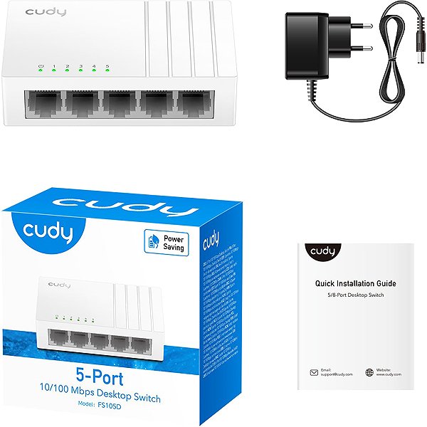 Switch CUDY 5-Port 10/100 Mbps Desktop Switch ...