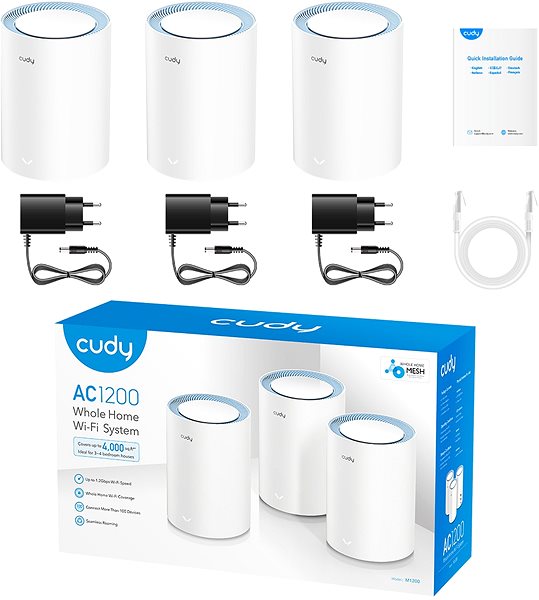 WiFi System CUDY AC1200 Wi-Fi Mesh Solution ...