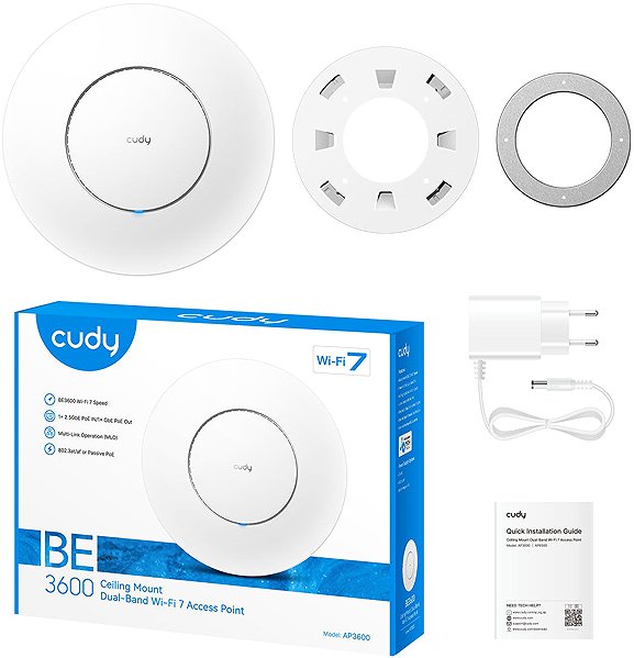 WiFi Access Point CUDY BE3600 Wi-Fi 7 2.5G Access Point (DC Adapter) ...