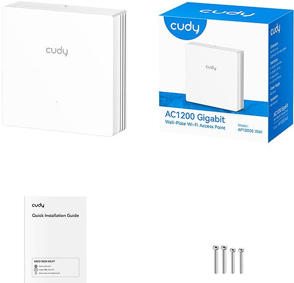 WiFi Access Point CUDY AC1200 86mm Wall-Plate Wi-Fi Access Point ...
