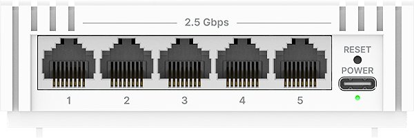 Switch CUDY 5-Port 2.5G Easy-Managed Switch with USB-C Power Input ...