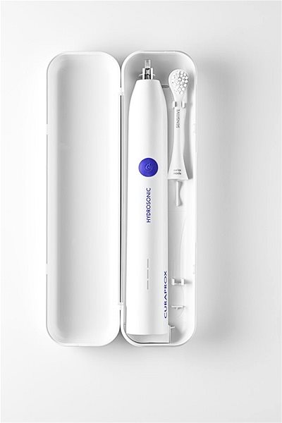 Elektromos fogkefe CURAPROX EASY Hidroszónikus fogkefe - ajándékcsomag, kék Képernyő
