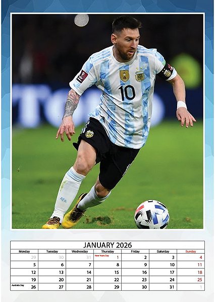 Falinaptár Dream International Naptár 2026, Messi, A3 ...