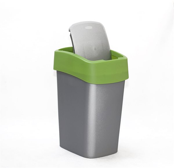 Rubbish Bin Curver Flipbin Waste Bin 10l Green Features/technology