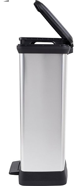 Rubbish Bin Curver Deco Bin Duo 23L+23L, Silver ...