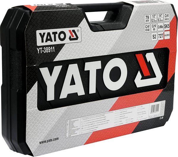 YATO 1/2', 1/4'' 79-piece socket set YT-38911.