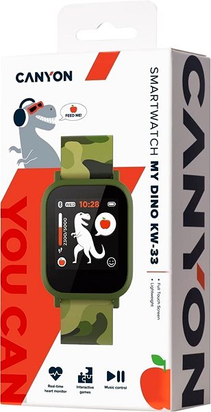 Smart Watch Canyon My Dino KW-33 green Packaging/box