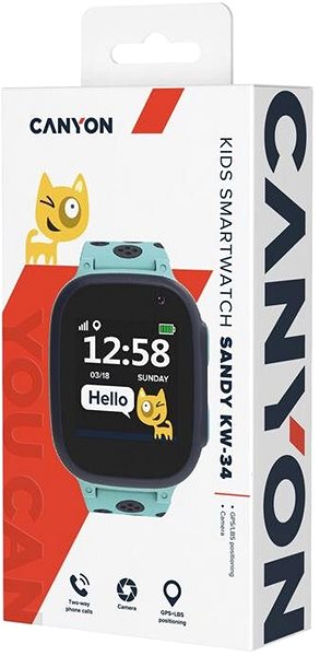 Smart Watch Canyon Sandy KW-34 Blue Packaging/box