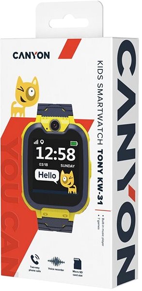 Smart Watch Canyon Tony KW-31 Yellow Packaging/box