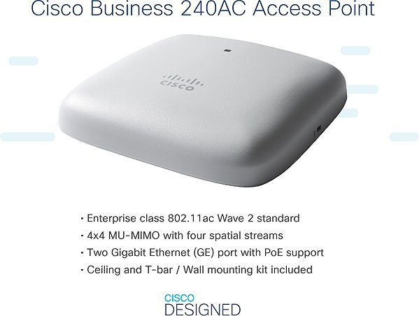 WiFi Access Point CISCO CBW240AC 802.11ac 4 × 4 Wave 2 Access Point Ceiling Mount ...