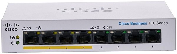 Switch CISCO CBS110 Unmanaged 8-port GE, Partial PoE, Desktop, Ext PS ...