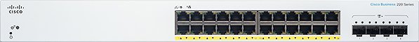 Switch CISCO CBS220 Smart 24-port GE, PoE, 4x10G SFP+ ...