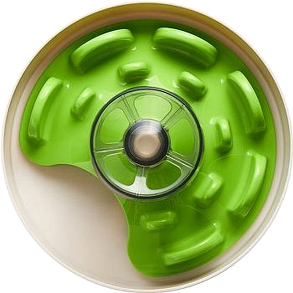 Miska pre psa PetDreamHouse Interaktívna miska proti hltaniu Spin Ufo zelená 25 cm ...