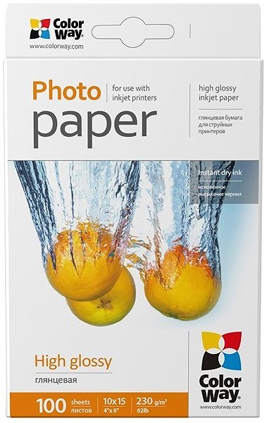 Fotopapier ColorWay High Glossy 10x15 cm 230g 100 Blatt ...