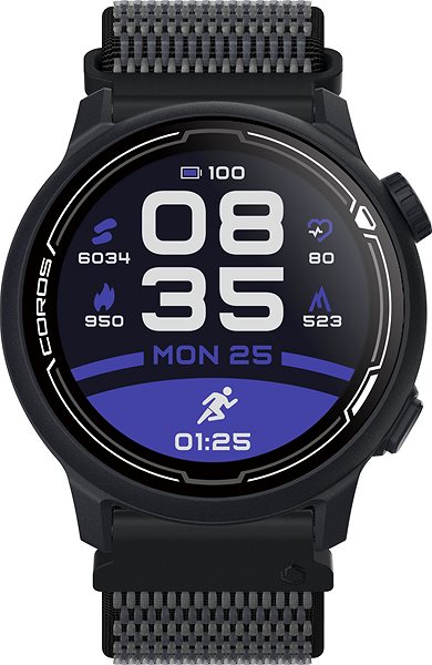 Smart Watch Coros PACE 2 Premium GPS Sport Watch Dark Navy Nylon Band Screen