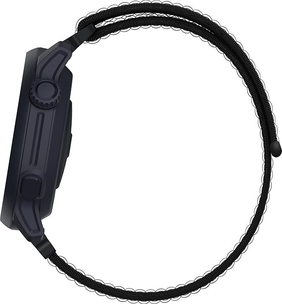 Smart Watch Coros PACE 2 Premium GPS Sport Watch Dark Navy Nylon Band Lateral view