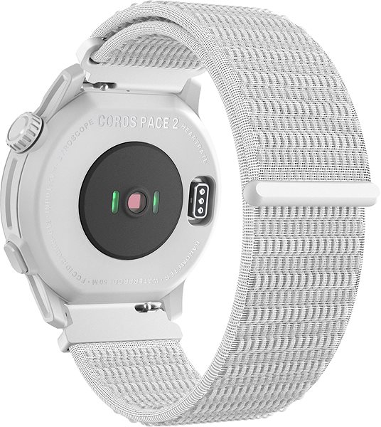 Smart Watch Coros PACE 2 Premium GPS Sport Watch White Nylon Band Back page