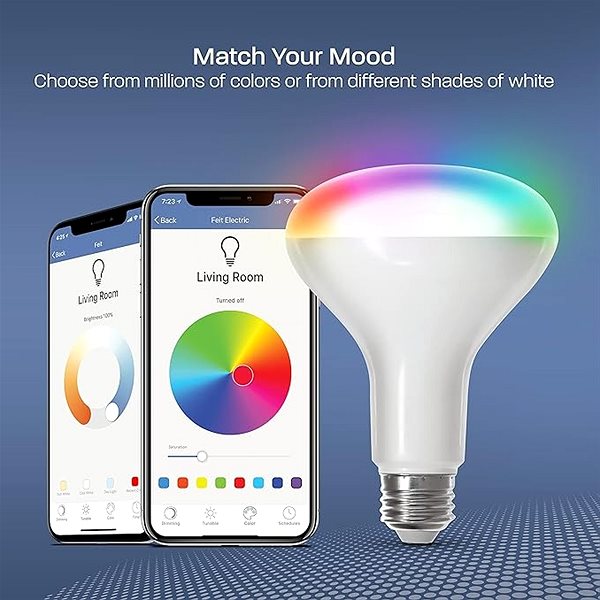 LED izzó CORUN SMART BR30, E27, RGB, WiFi ...