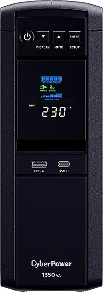 Szünetmentes tápegység CyberPower CP1350EPFCLCD SineWave LCD GP UPS 1350VA/ 810W ...